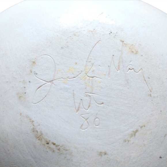 Native American Navajo Hand Painted Incised Art Pottery Southwestern Signed Vtg - Picture 12 of 13